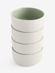 Set of 4 Sage Green Otis Bowls - Image 3 of 3