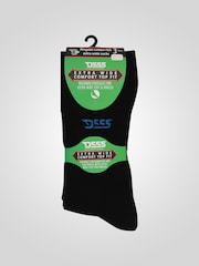 D555 Black Harold All Black Extra Wide Comfort Fit Socks 3 Pack - Image 4 of 4