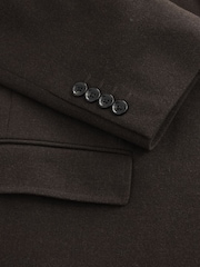 Brown Loose Fit Flannel Suit Jacket - Image 11 of 12