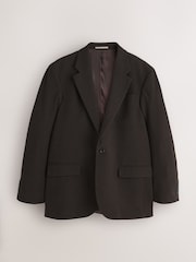 Brown Loose Fit Flannel Suit Jacket - Image 7 of 12