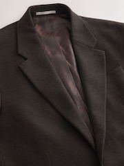 Brown Loose Fit Flannel Suit Jacket - Image 8 of 12