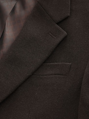 Brown Loose Fit Flannel Suit Jacket - Image 9 of 12