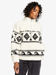 Roxy Cream Treasure Soul Quarter Zip Fleece - Image 1 of 9