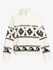 Roxy Cream Treasure Soul Quarter Zip Fleece - Image 9 of 9