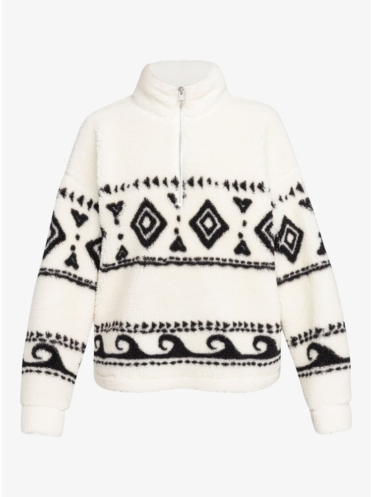 Roxy Cream Treasure Soul Quarter Zip Fleece - Image 9 of 9