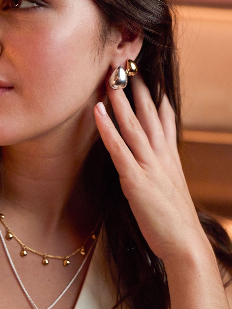 The Edit by Estella Bartlett Gold Tone Mini Teardrop Earrings - Image 2 of 3