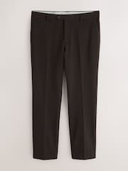 Brown Tailored Fit Flannel Suit Trousers - Image 6 of 10