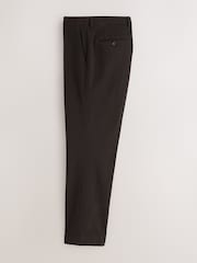 Brown Tailored Fit Flannel Suit Trousers - Image 7 of 10
