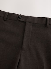 Brown Tailored Fit Flannel Suit Trousers - Image 8 of 10
