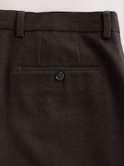 Brown Tailored Fit Flannel Suit Trousers - Image 9 of 10