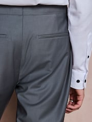 Mid Blue N. Premium Tailored Fit With Wool Tuxedo Suit Trousers With Tape Detail - Image 4 of 5