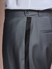 Mid Blue N. Premium Tailored Fit With Wool Tuxedo Suit Trousers With Tape Detail - Image 5 of 5