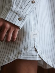 Yard Grey Button Through Stripe Night Shirt - Image 8 of 9