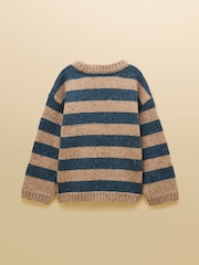 Blue & Oat - كنزة Fisherman مضلعة للأطفال من Joules - صورة 2 من 4