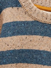 Blue & Oat - كنزة Fisherman مضلعة للأطفال من Joules - صورة 3 من 4