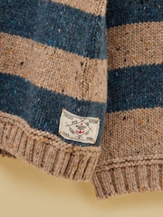 Blue & Oat - كنزة Fisherman مضلعة للأطفال من Joules - صورة 4 من 4