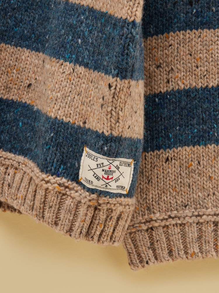 Blue & Oat - كنزة Fisherman مضلعة للأطفال من Joules - صورة 4 من 4 Blue & Oat - كنزة Fisherman مضلعة للأطفال من Joules - صورة 4 من 4