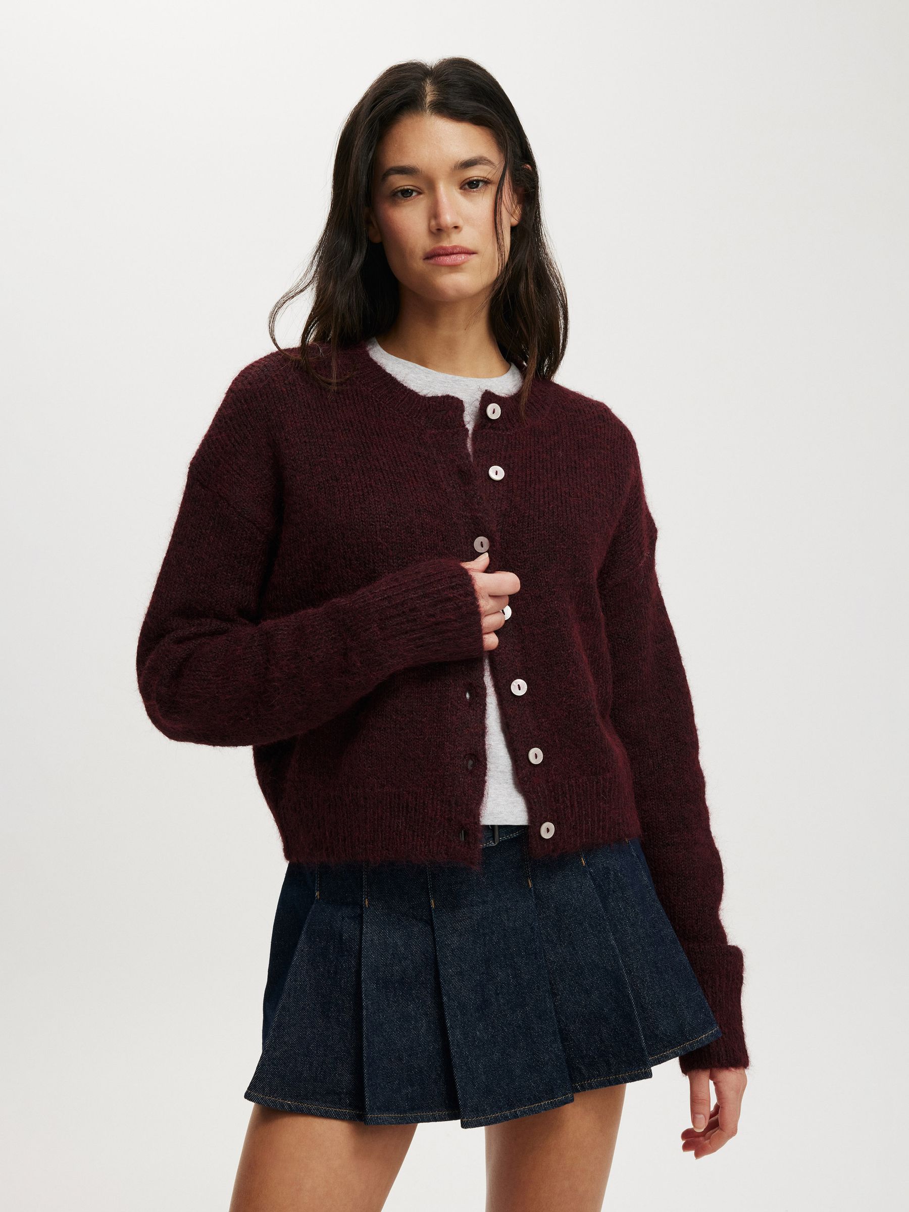 Buy Cotton On Red Lofty Luxe Crew Cardigan from Next USA