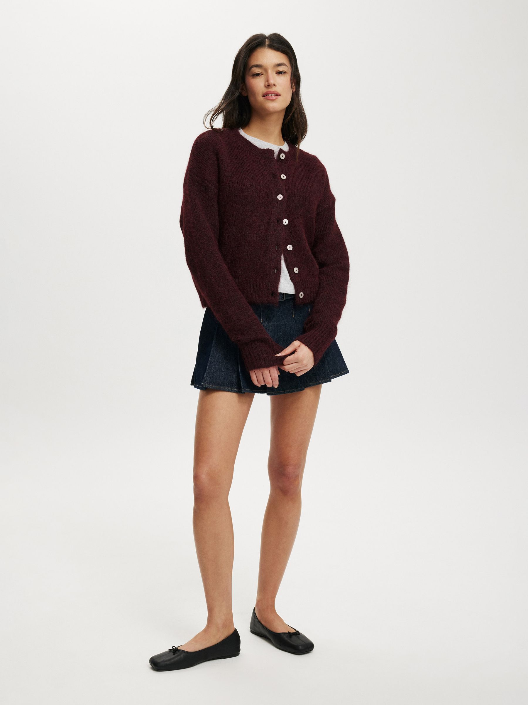 Buy Cotton On Red Lofty Luxe Crew Cardigan from Next USA