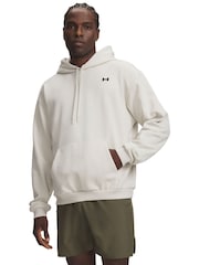 Under Armour White Essential Icon Heavyweight Terry Hoodie - Image 1 of 3
