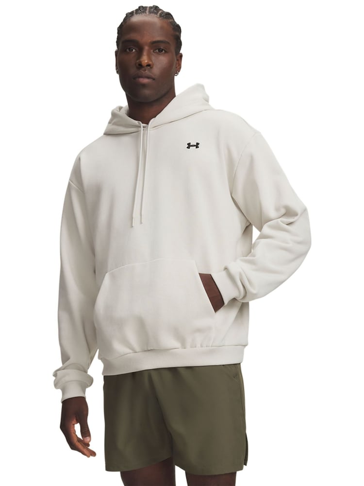 Under Armour White Essential Icon Heavyweight Terry Hoodie - Image 1 of 3
