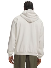 Under Armour White Essential Icon Heavyweight Terry Hoodie - Image 2 of 3