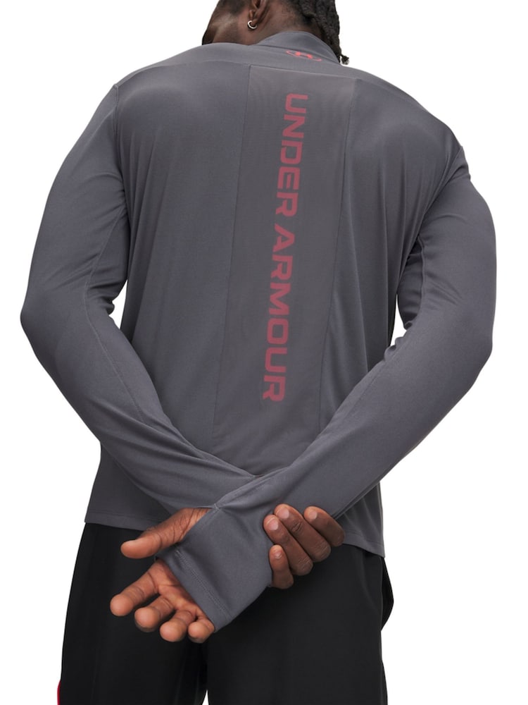 Under Armour Grey Tech Utility QuarterZip Long Sleeve Top - Image 3 of 3