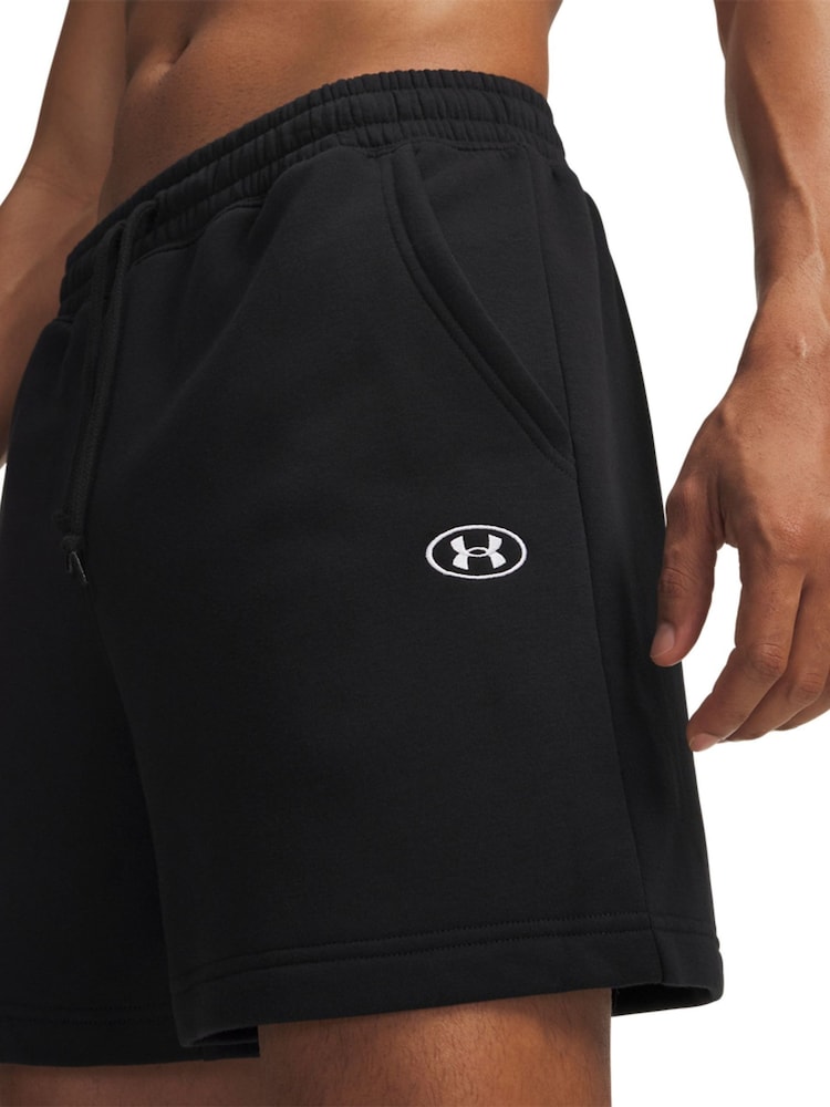 Under Armour Black Rival Fleece Shorts - Image 4 of 4