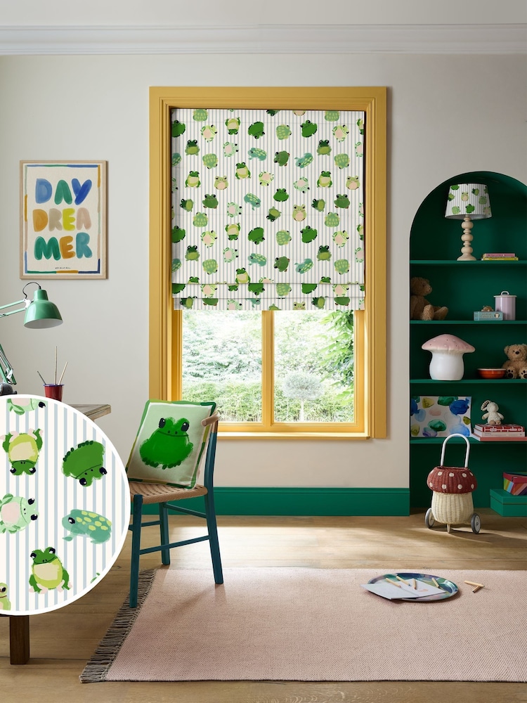 Wee Blue Bell Pond Little Frogs Made to Measure - Image 1 of 6 Wee Blue Bell Pond Little Frogs Made to Measure - Image 1 of 6