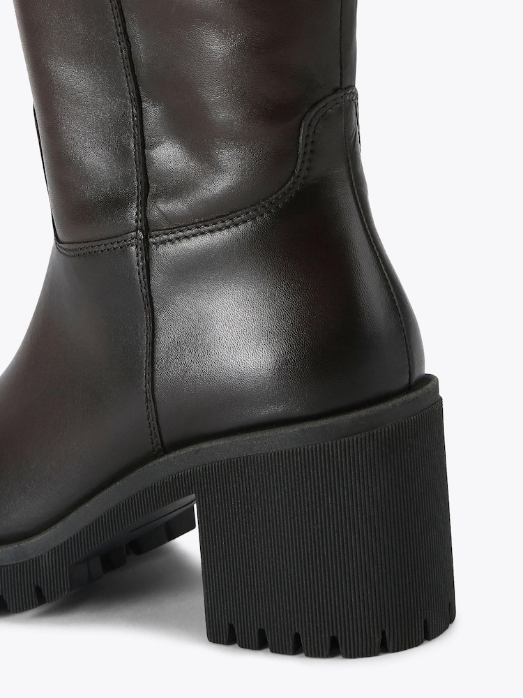 Carvela Comfort Brown Mega Knee High Leather Boots - Image 5 of 5 Carvela Comfort Brown Mega Knee High Leather Boots - Image 5 of 5
