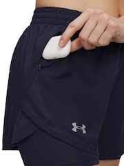 Under Armour Blue Fly By 2-in-1 Shorts - Image 4 of 4
