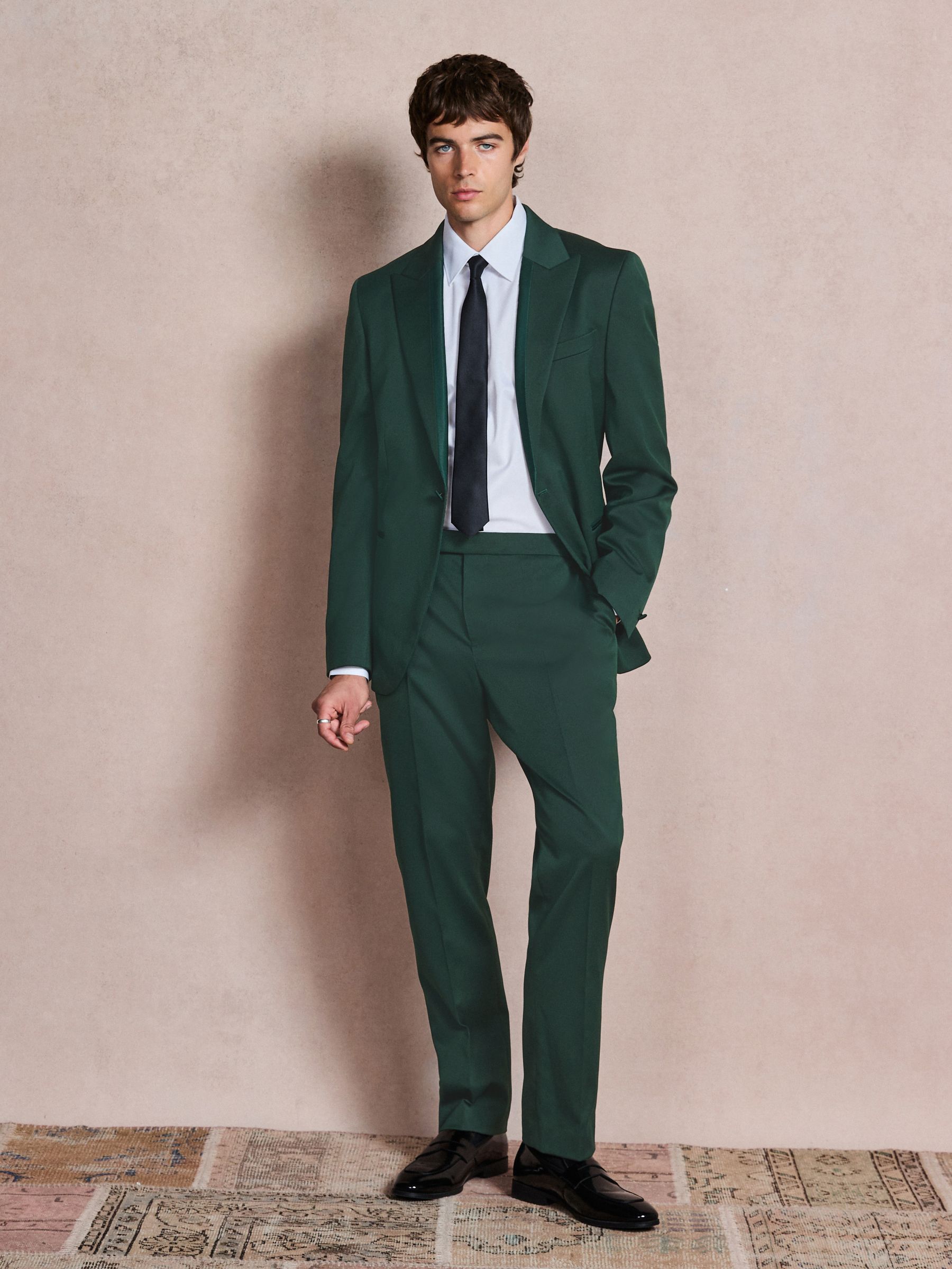 Buy Jade Green Slim Fit Tuxedo Suit Trousers from Next USA