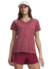 Crveno - Majica kratkih rukava sa Izrez u obliku slova V Under Armour Tech Tvist - Slika 1 od 3