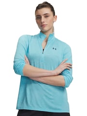 Haut Under Armour Tech Twist à demi-fermeture éclair à manches longues - Image 1 de 3