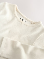 Ecru Long Sleeve Pointelle Top (3mths-7yrs) - Image 6 of 7