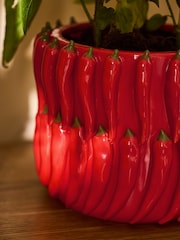 Lia Gold x Next Red/Green Chilli Planter - Image 3 of 6