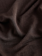 Chocolate Brown Long Sleeved Mesh Slash Neck Top - Image 6 of 6