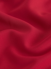 Red Long Sleeved Drape Bubblehem Top - Image 8 of 8