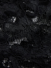 Black Sleeveless Keyhole Lace Bubblehem Top - Image 8 of 8