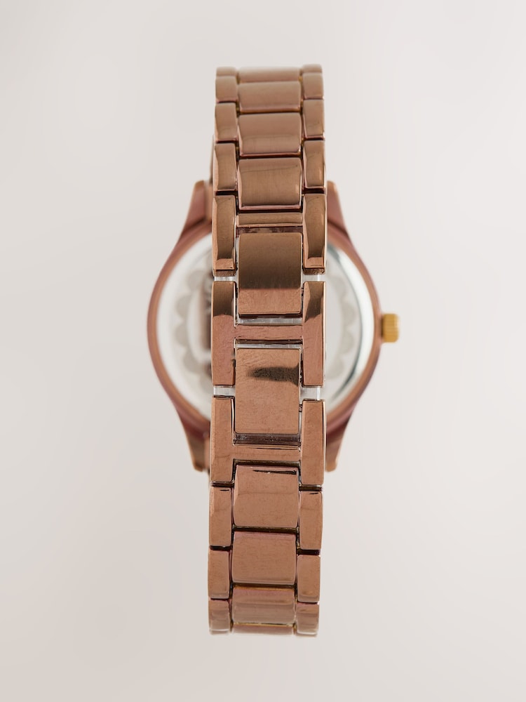 Chocolate Brown Sparkle Boyfriend Watch - Image 2 of 3 Chocolate Brown Sparkle Boyfriend Watch - Image 2 of 3