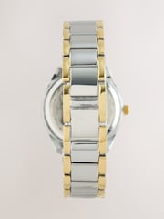Gold/Silver Tone Mixed Metal Sparkle Boyfriend Watch - Image 2 of 3