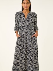 Rimska Midi haljina sa V-izrezom - Slika 4 od 5