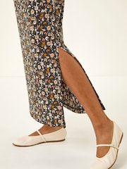 Roman Pink Ditsy Floral Stretch Maxi Skirt - Image 6 of 6