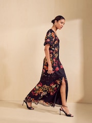 Friends Like These Puff Sleeve Lace Detail Midi Dress - 5суретінің 2 суреті
