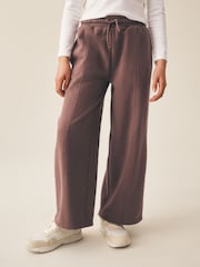 Chocolate Brown Wide Leg Joggers (3-16yrs) - Image 1 of 13