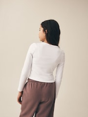 Chocolate Brown Wide Leg Joggers (3-16yrs) - Image 6 of 13