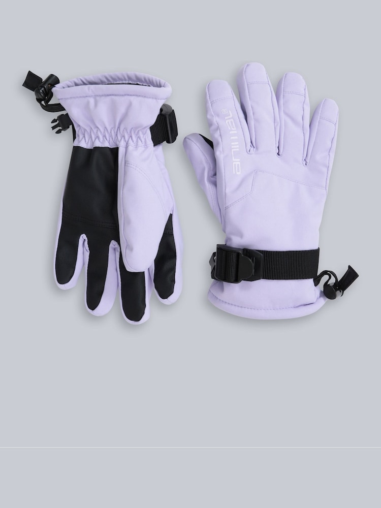 Animal Purple Polar Kids Waterproof Ski Gloves & Accessories Set - Image 2 of 6 Animal Purple Polar Kids Waterproof Ski Gloves & Accessories Set - Image 2 of 6