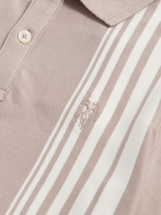 U.S. Polo Assn Natural Vertical Stripe Polo Shirt - Image 7 of 7