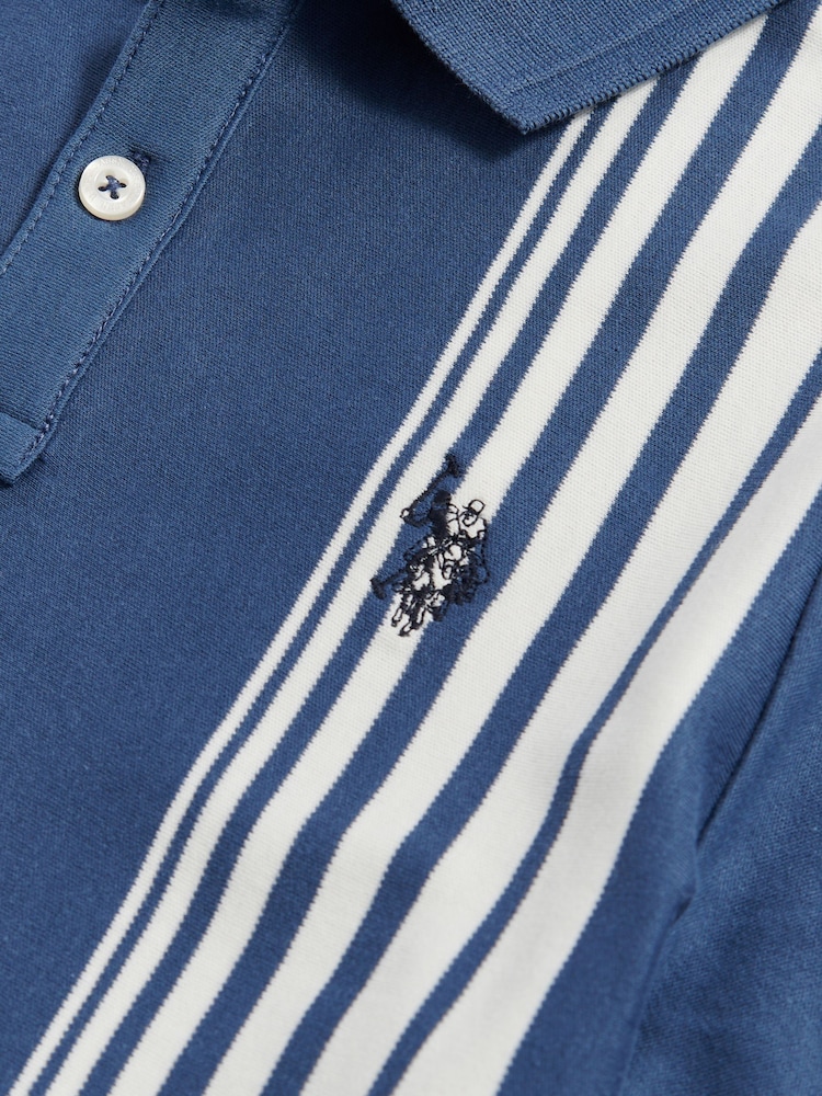 Blå - U.S. Polo Assn pikétröja med vertikalt randig - Bild 7 av 7