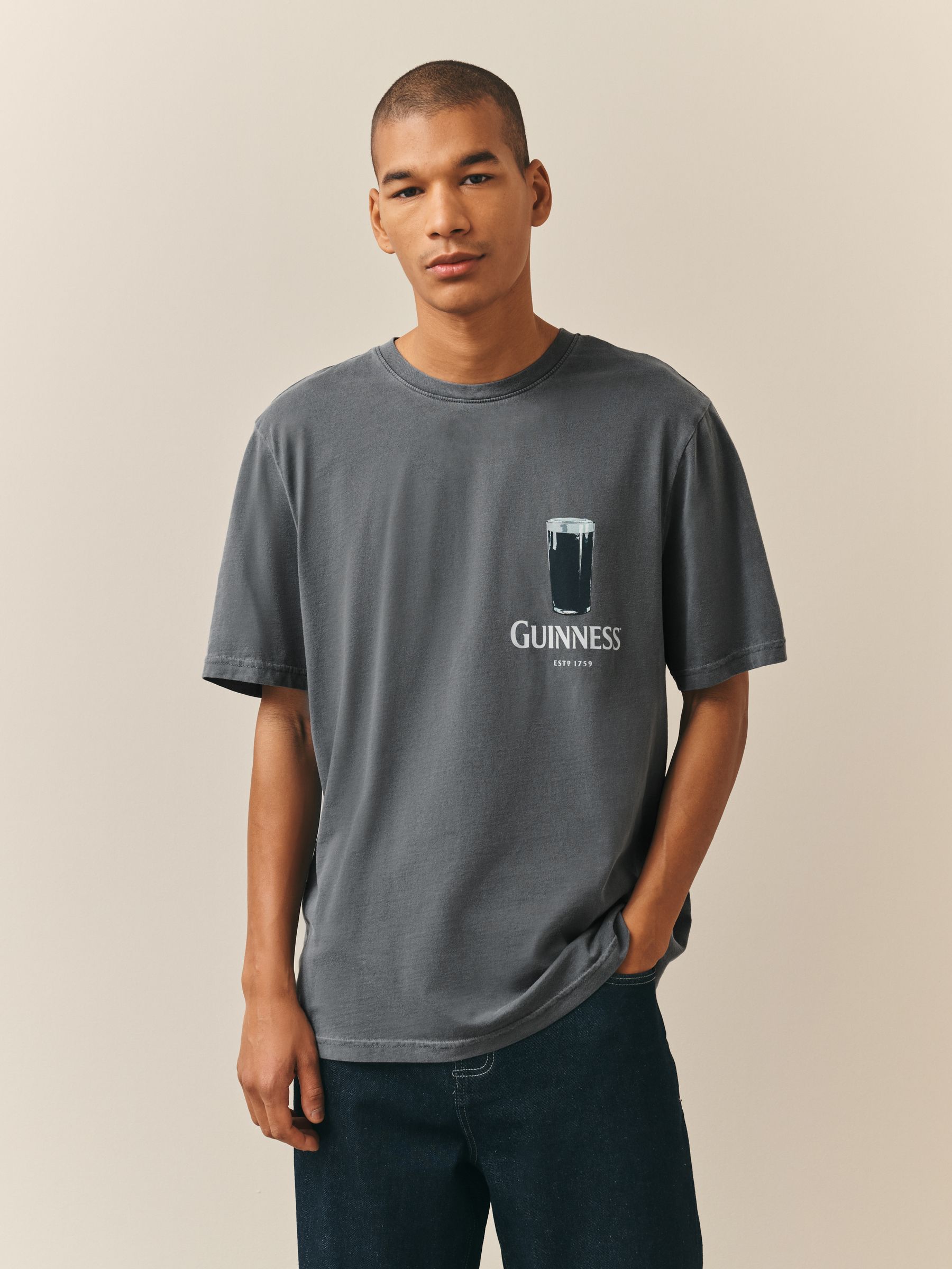 Buy Grey Guinness Relaxed Fit T-Shirt from Next USA